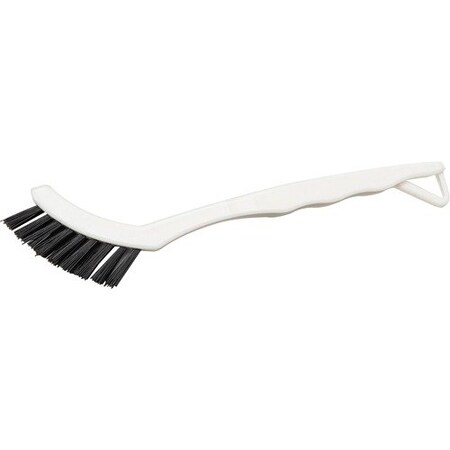 Genuine Joe Genuine Joe Scrub Brush, Nylon, f/Grout, Plastic Handle, 8inL, Black/White GJO18414